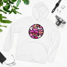 Load image into Gallery viewer, PINK CAMO 85% organic cotton unisex cruiser hoodie