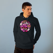 Load image into Gallery viewer, PINK CAMO 85% organic cotton unisex cruiser hoodie