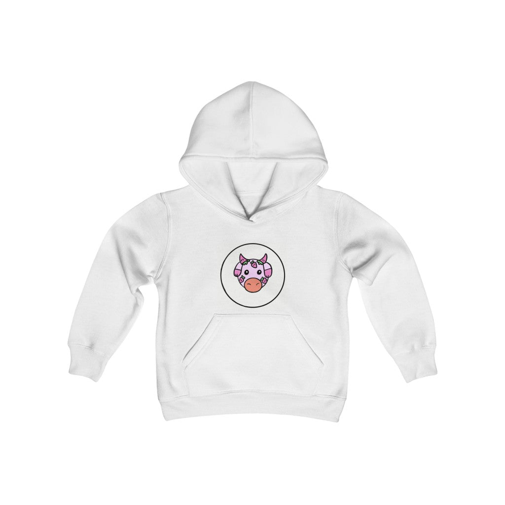 Strawberry Cow!  Youth Heavy Blend Hooded Sweatshirt