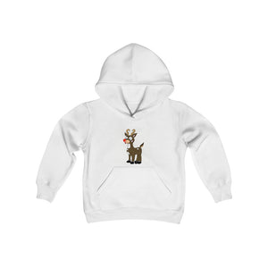 One Happy Reindeer!  Youth heavy blend hooded sweatshirt