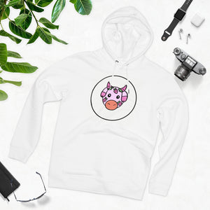 Strawberry COW!!! 85% organic cotton unisex cruiser hoodie